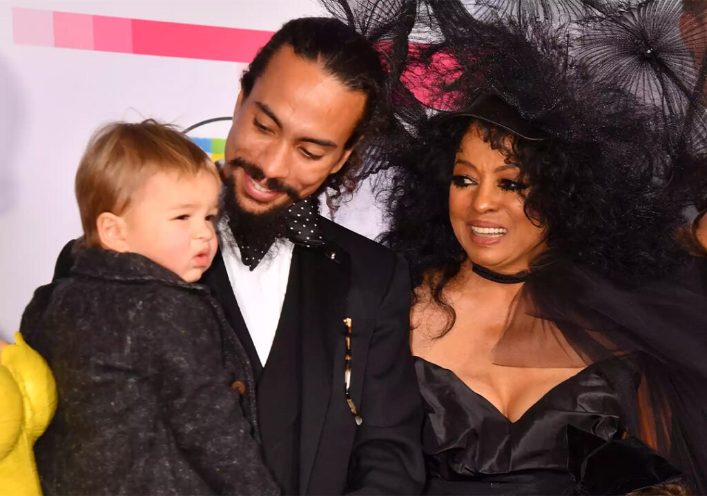  Indigo Naess with Ross Naess and  Diana Ross